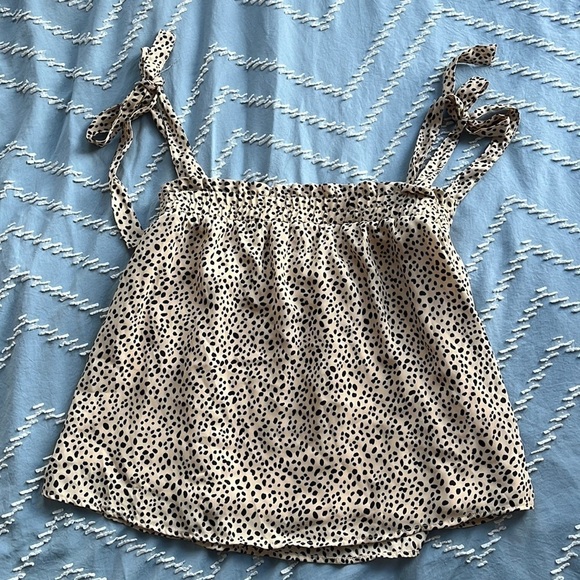 Le Lis Tops - Leopard spotted tie top